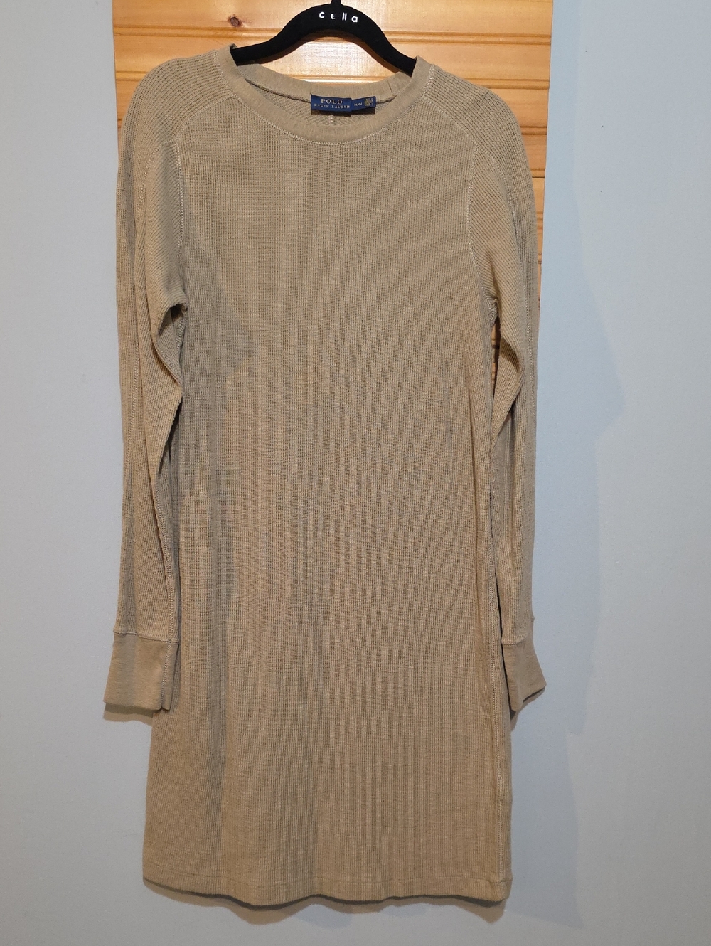 Polo Ralph Lauren Khaki Boating Dress Waffle Knit Size Medium